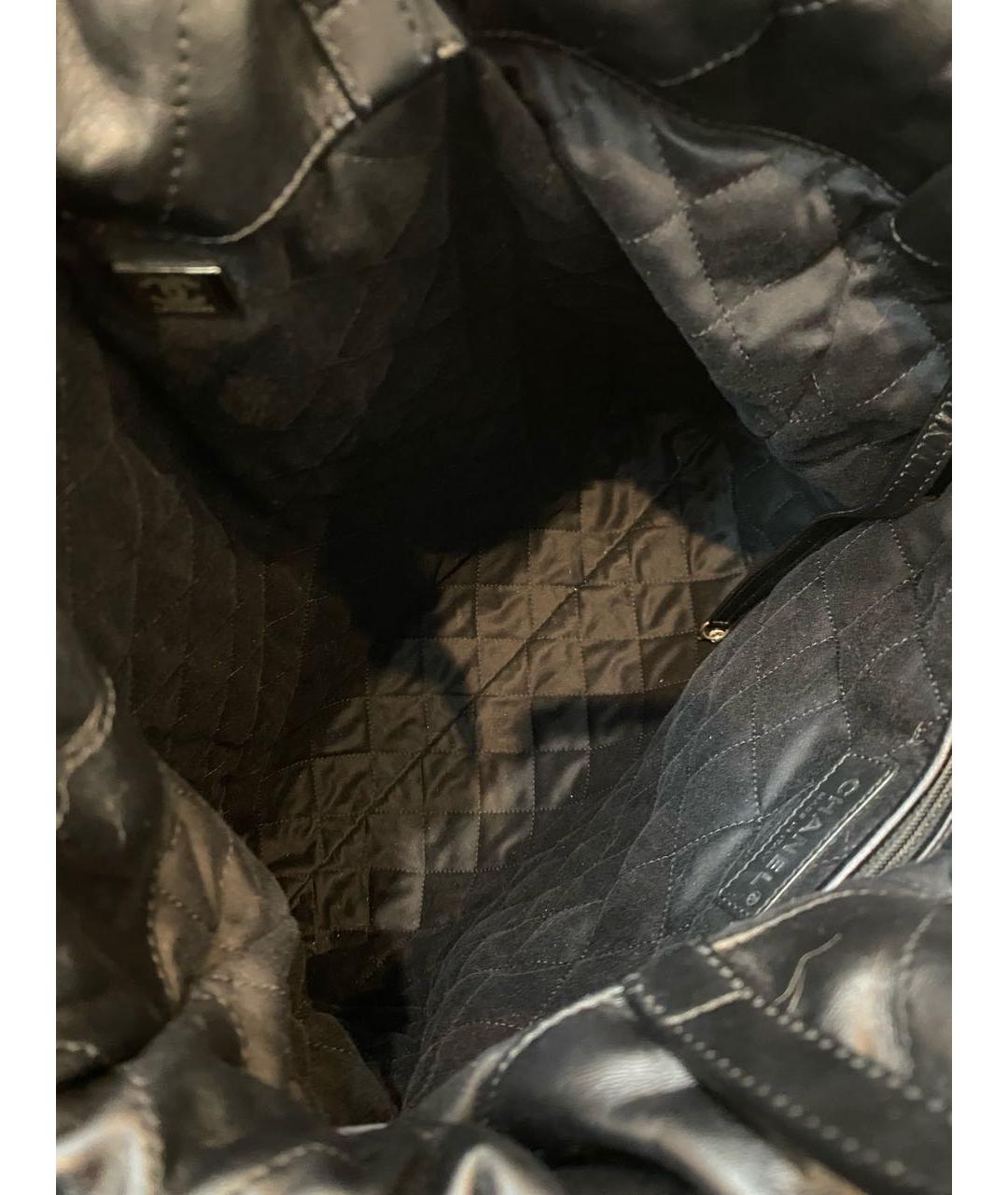 CHANEL Черная кожаная сумка через плечо, фото 8