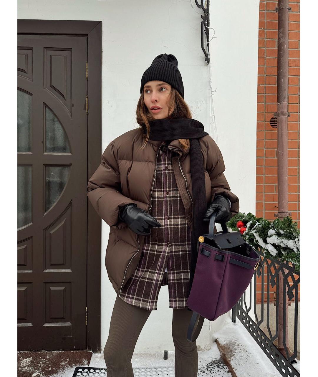 HERMES Фиолетовая тканевая сумка через плечо, фото 7