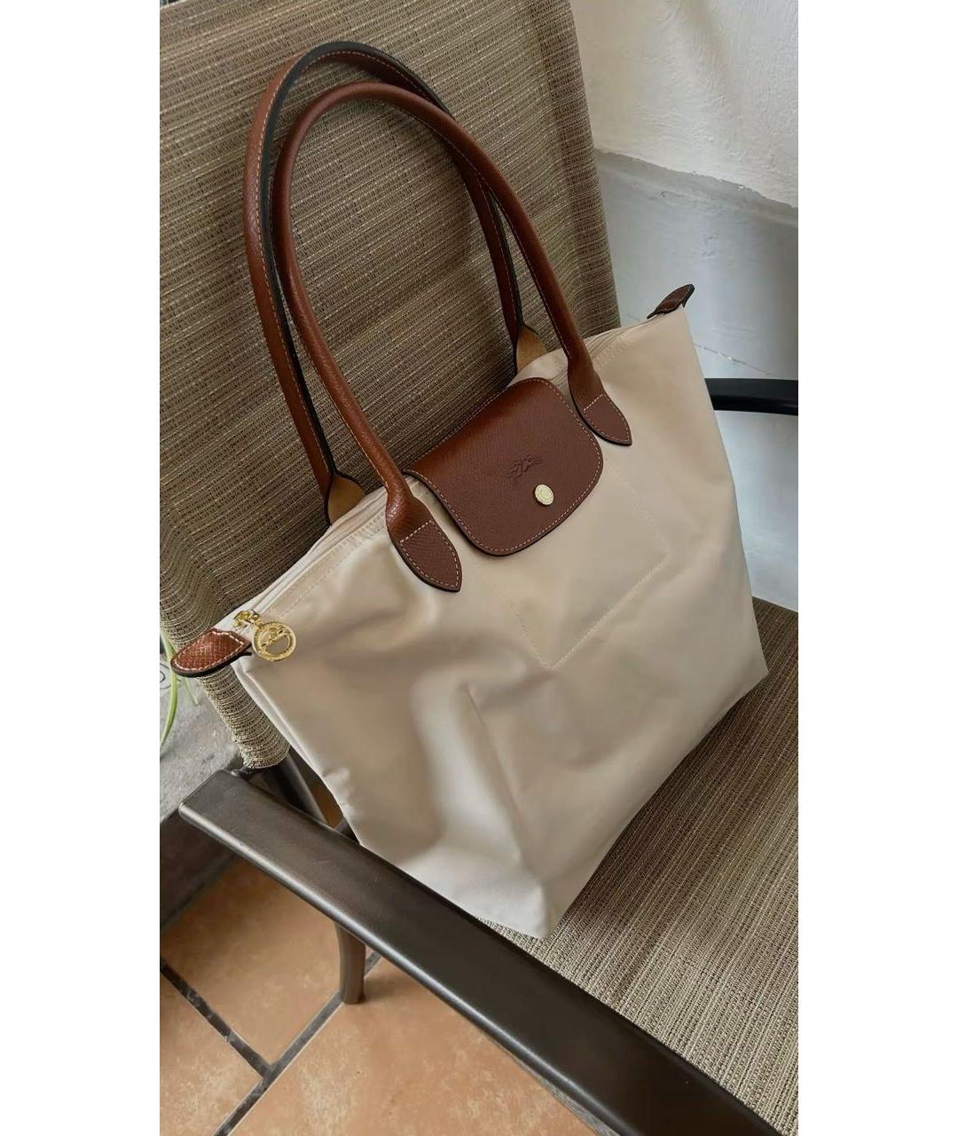 LONGCHAMP Бежевая сумка тоут, фото 2