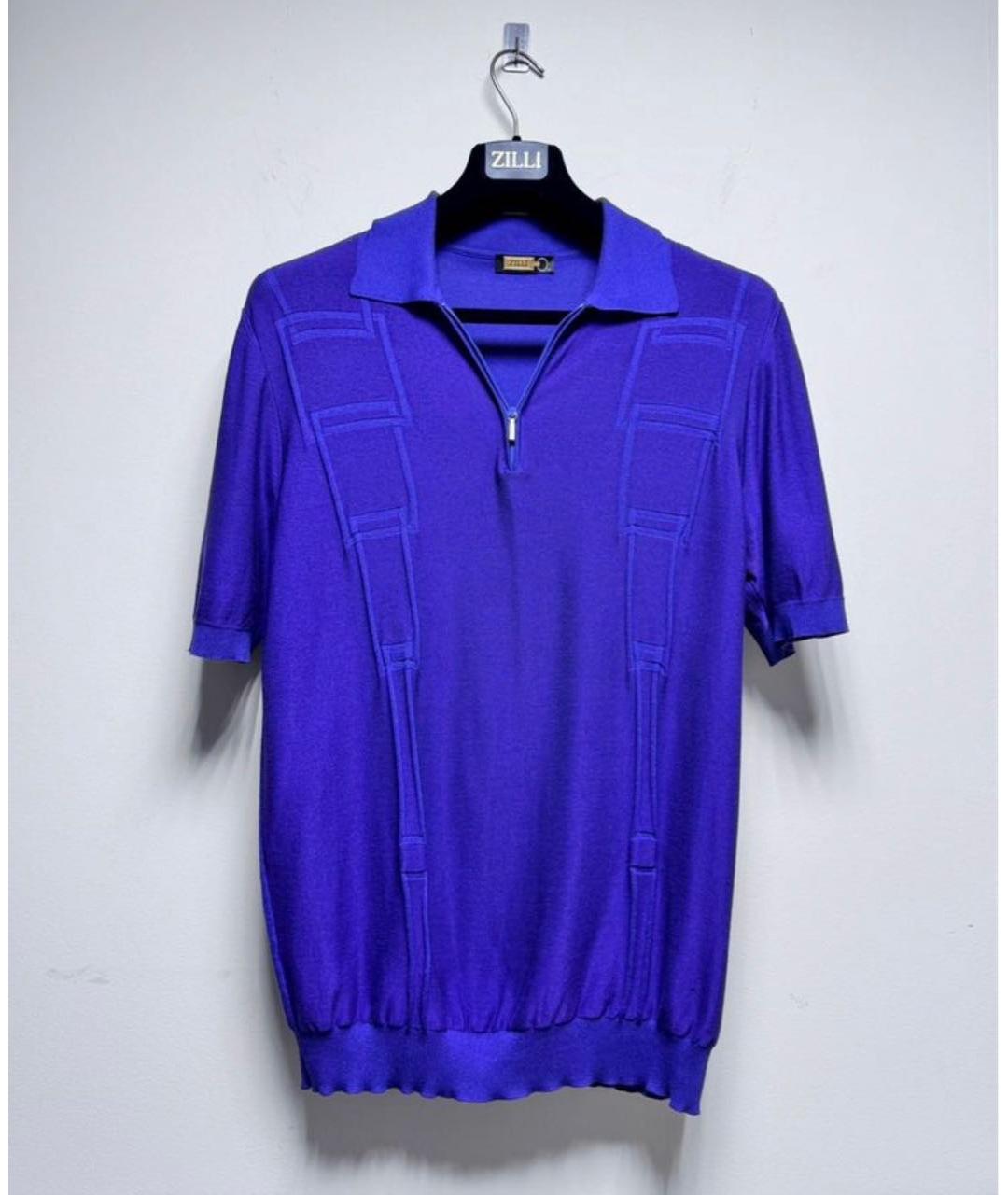 ZILLI Фиолетовое поло с коротким рукавом, фото 5