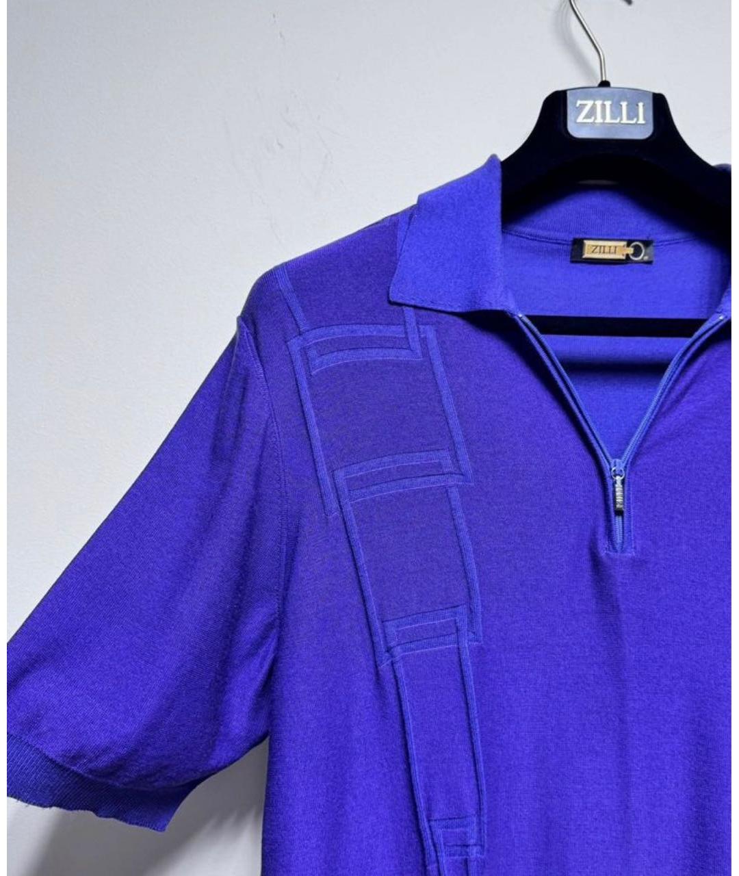 ZILLI Фиолетовое поло с коротким рукавом, фото 3