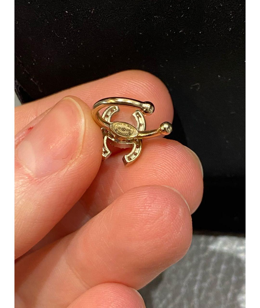 CHANEL Серебряные металлические серьги, фото 4