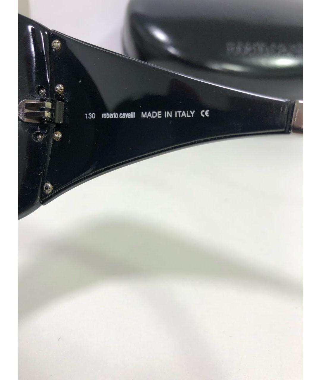 ROBERTO CAVALLI Черные пластиковые солнцезащитные очки, фото 6
