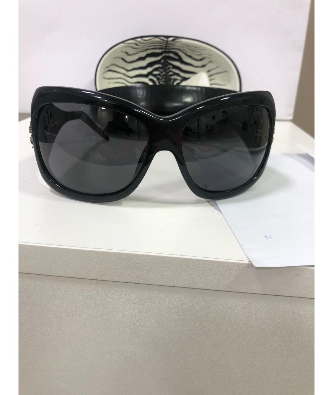 ROBERTO CAVALLI Черные пластиковые солнцезащитные очки, фото 8