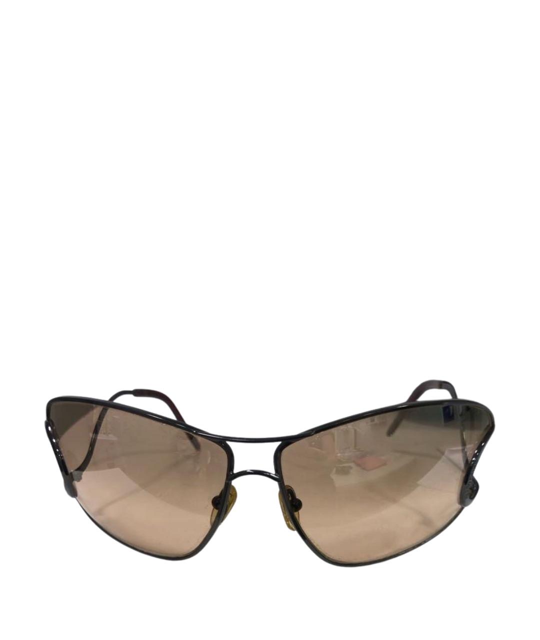 ROBERTO CAVALLI Коричневые металлические солнцезащитные очки, фото 1
