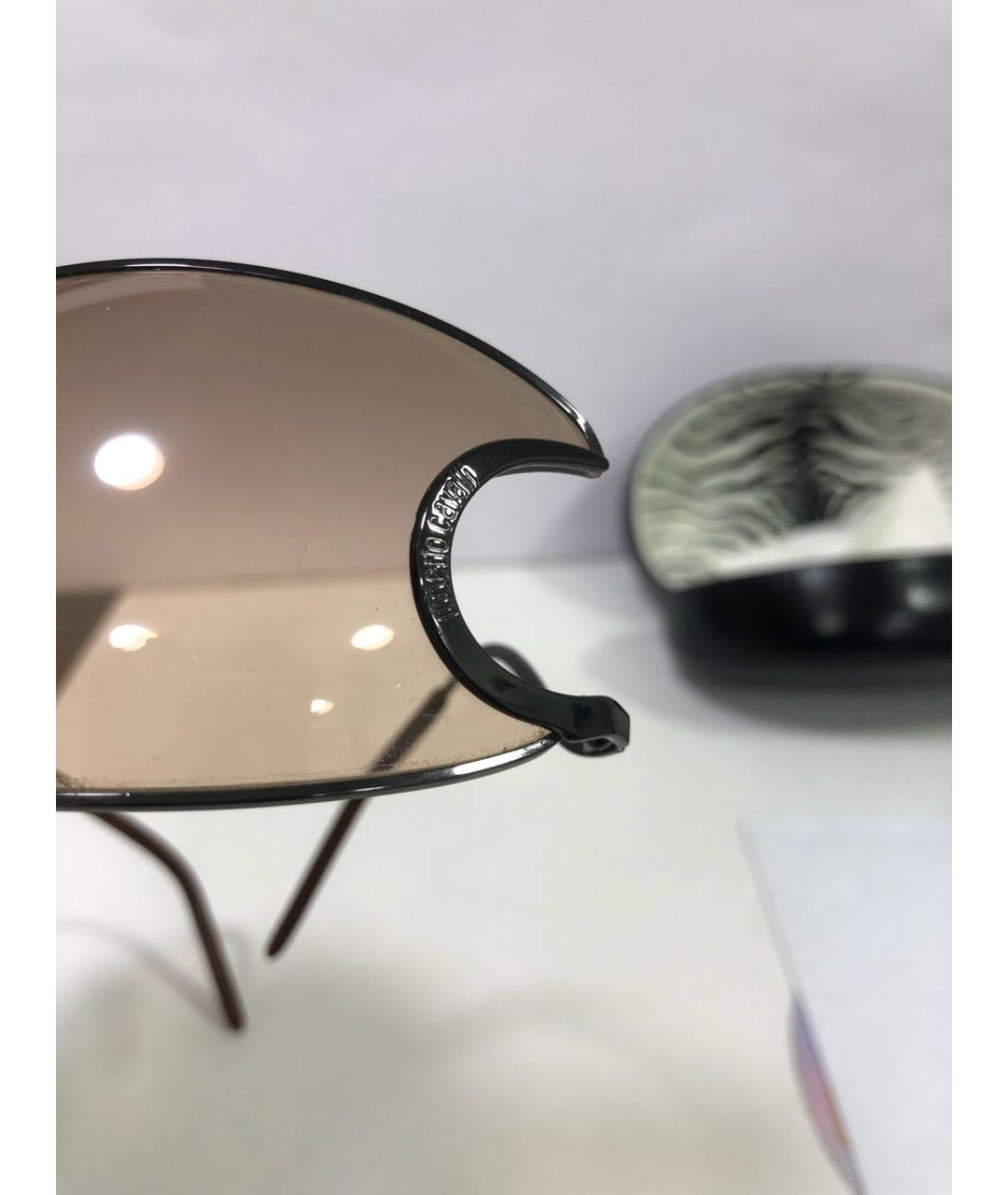 ROBERTO CAVALLI Коричневые металлические солнцезащитные очки, фото 3