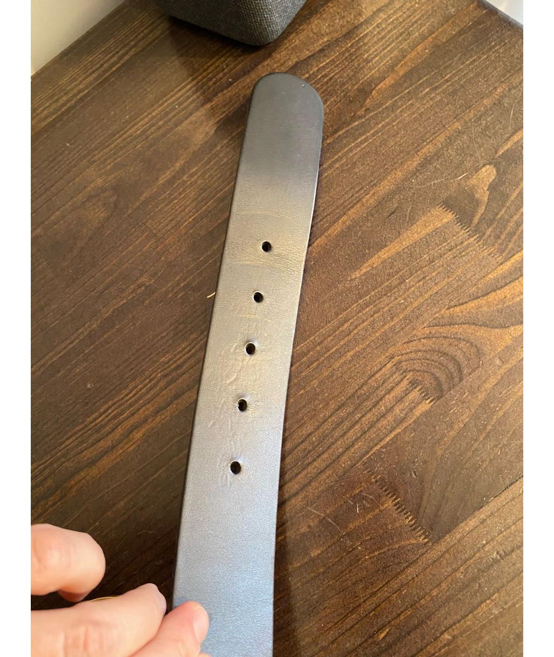 GUCCI Черный кожаный ремень, фото 4