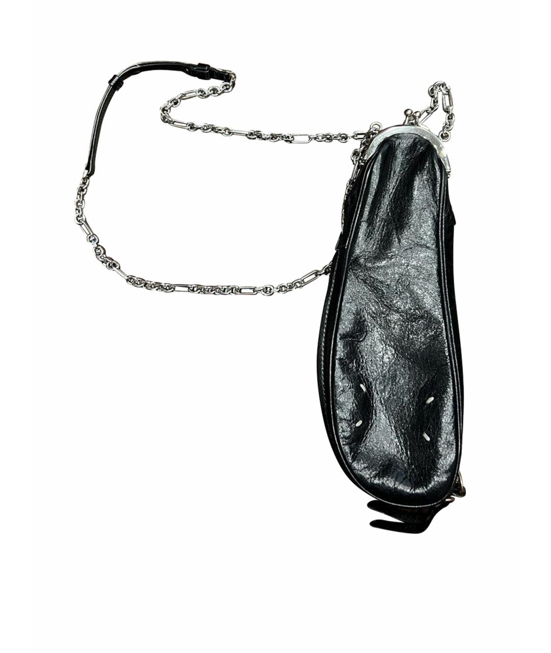 MAISON MARGIELA Черная кожаная сумка через плечо, фото 1