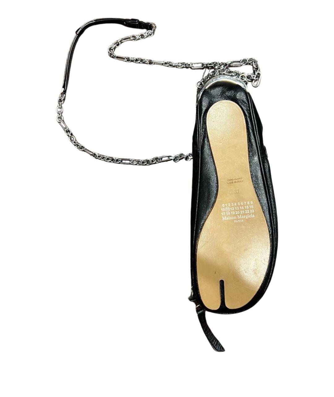 MAISON MARGIELA Черная кожаная сумка через плечо, фото 2