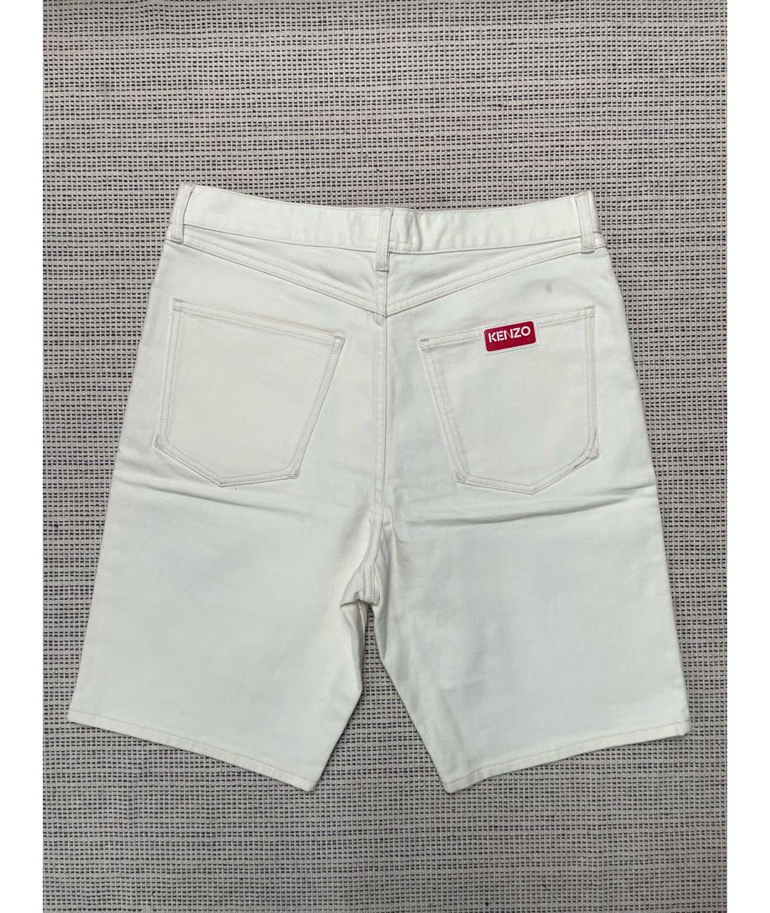KENZO Белые хлопковые шорты, фото 2