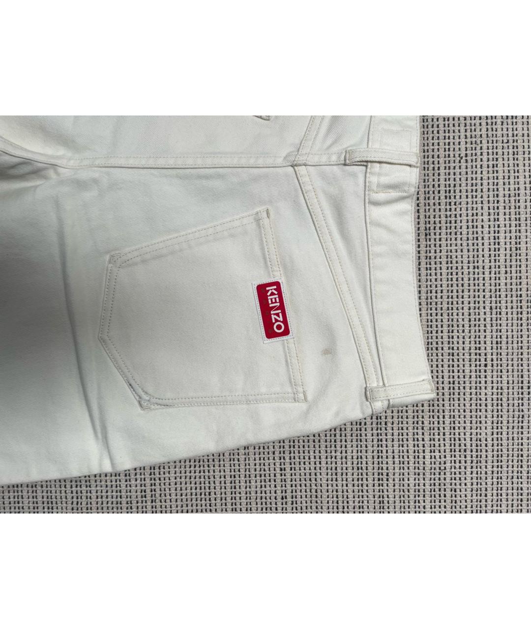 KENZO Белые хлопковые шорты, фото 5