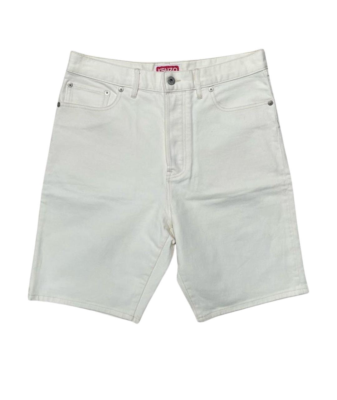 KENZO Белые хлопковые шорты, фото 1