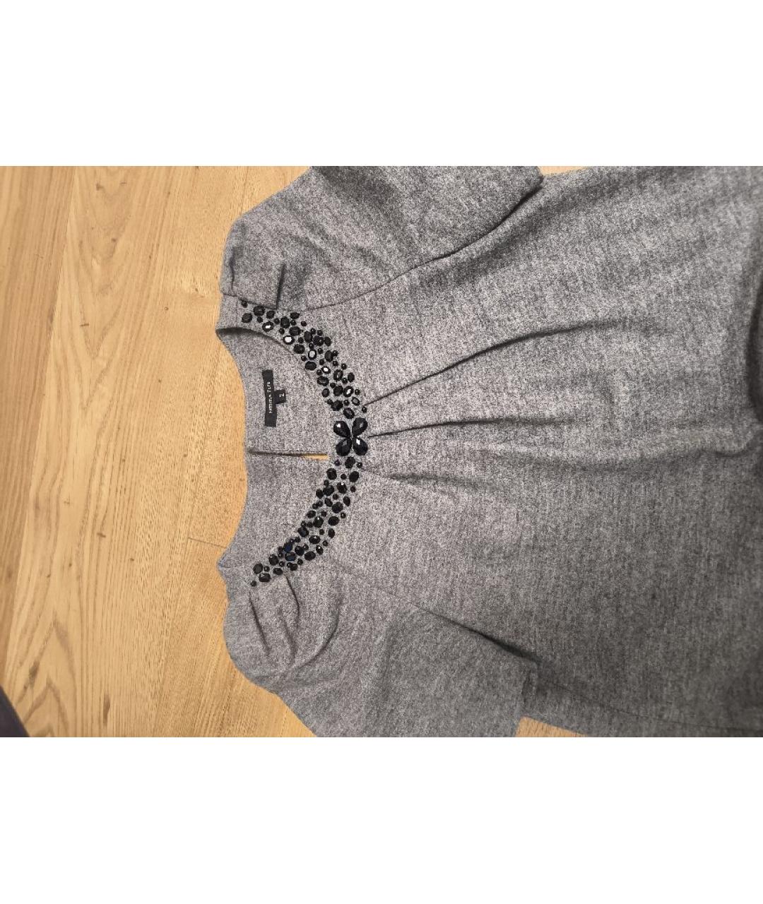 PATRIZIA PEPE Серое шерстяное повседневное платье, фото 3