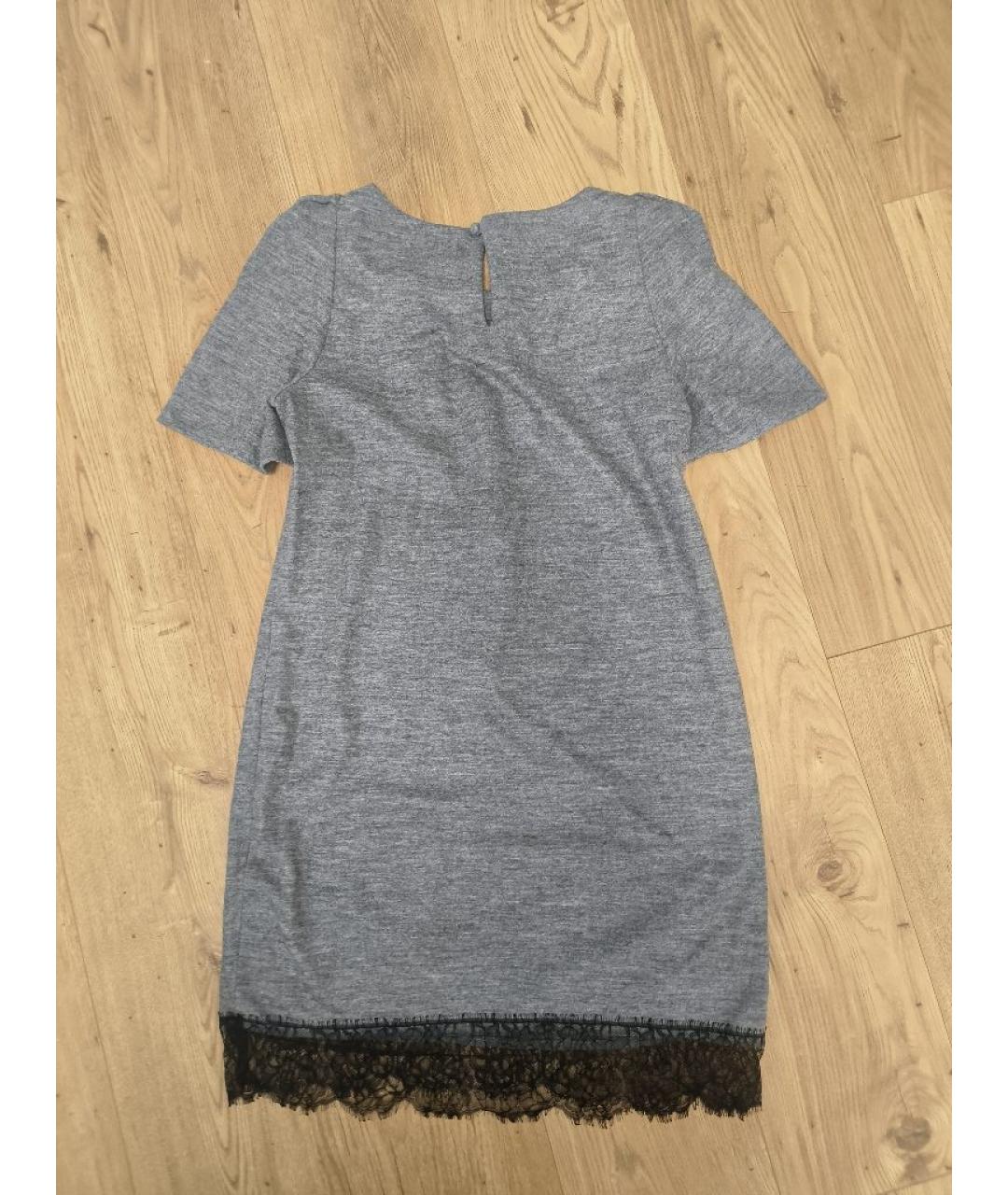 PATRIZIA PEPE Серое шерстяное повседневное платье, фото 2