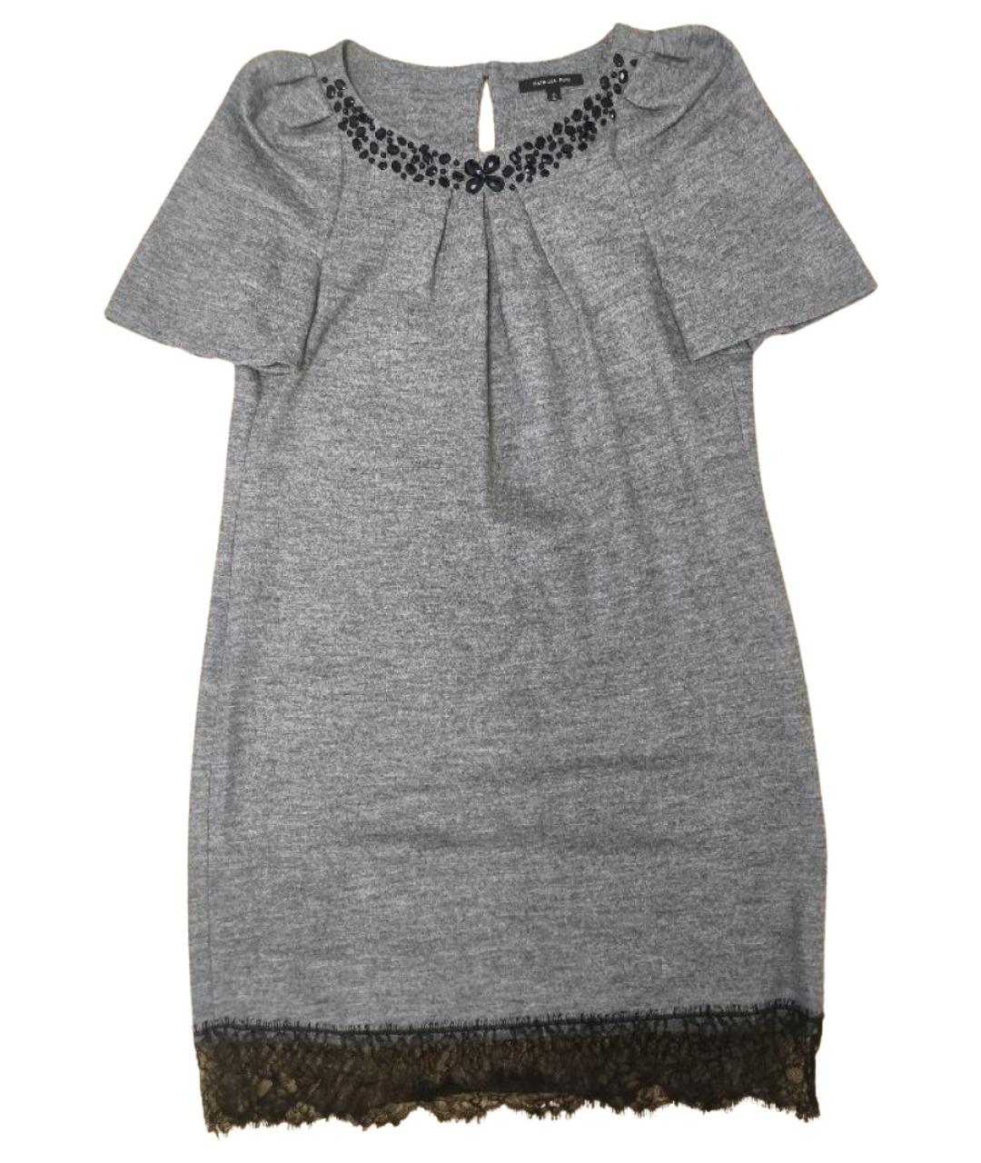 PATRIZIA PEPE Серое шерстяное повседневное платье, фото 1