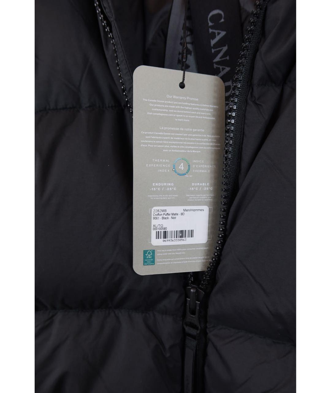 CANADA GOOSE Черный полиамидовый пуховик, фото 7