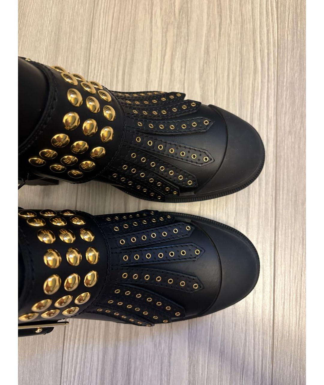 BURBERRY Черные кожаные полусапоги, фото 3