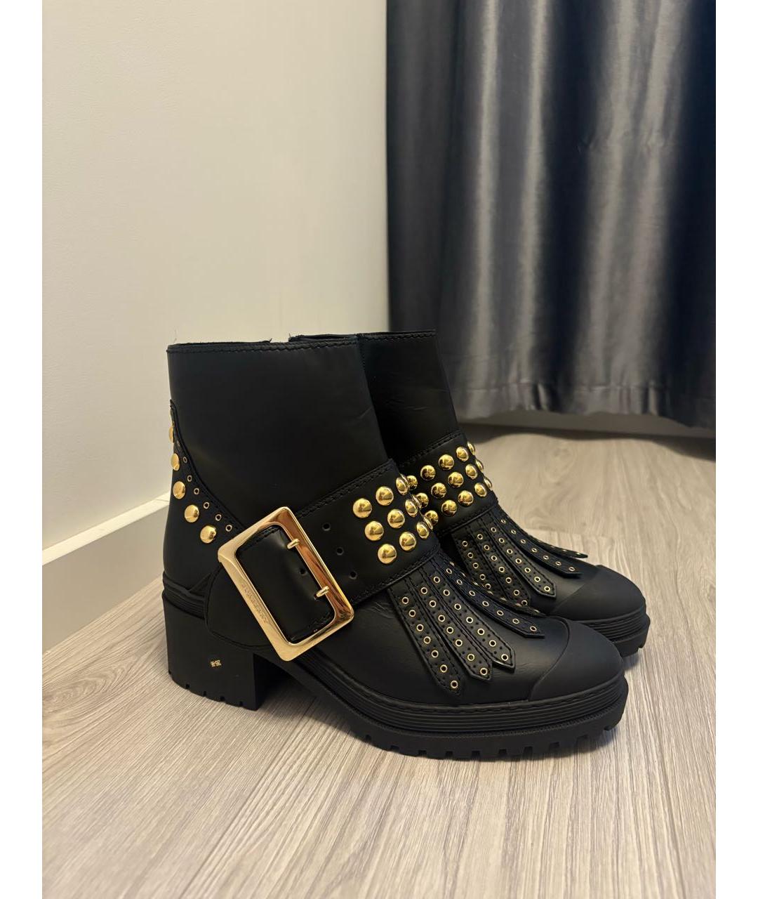 BURBERRY Черные кожаные полусапоги, фото 2