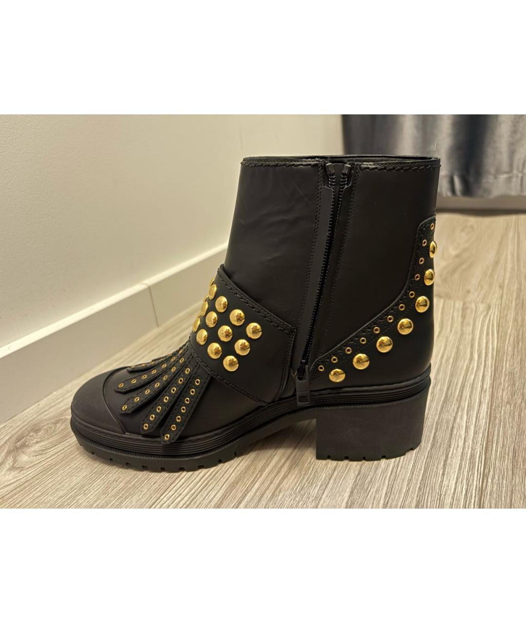 BURBERRY Черные кожаные полусапоги, фото 7