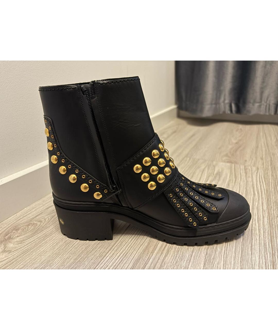 BURBERRY Черные кожаные полусапоги, фото 6