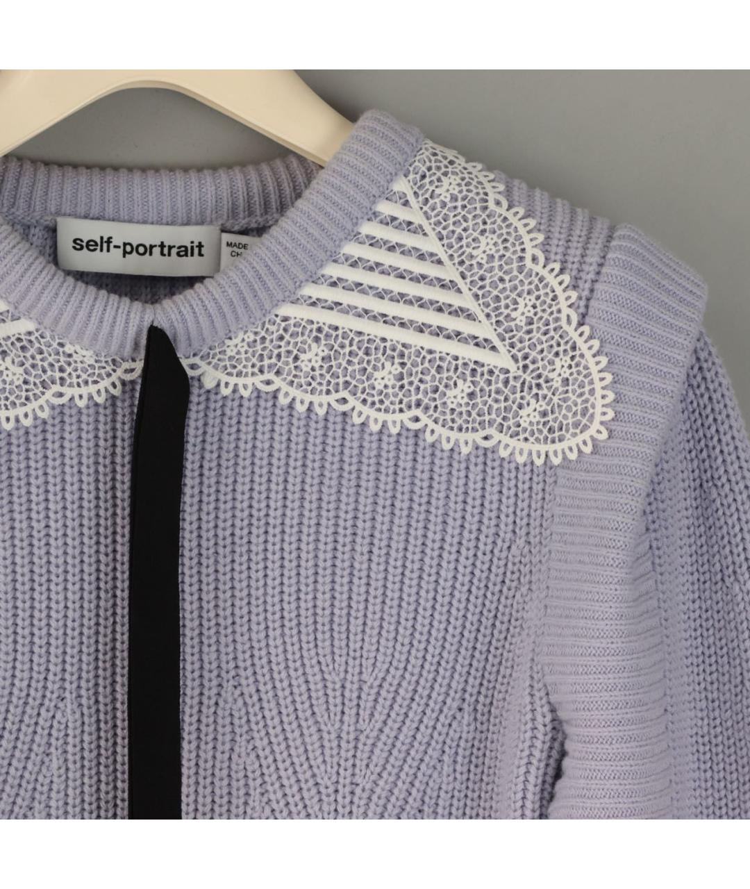 SELF-PORTRAIT Фиолетовый хлопковый джемпер / свитер, фото 4