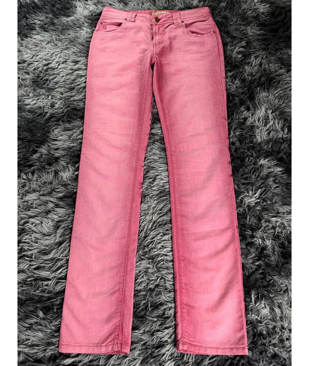 JOHN GALLIANO Розовые хлопковые джинсы скинни, фото 8