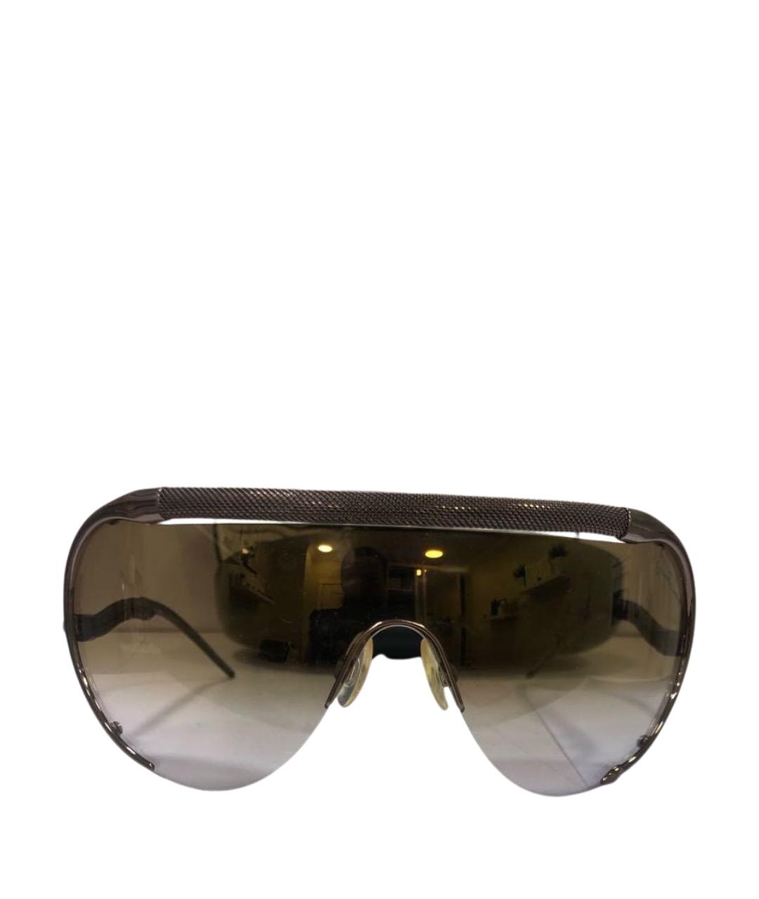 ROBERTO CAVALLI Коричневые металлические солнцезащитные очки, фото 1