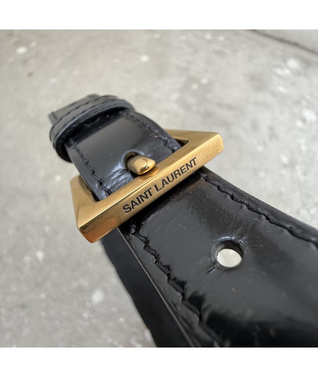 SAINT LAURENT Черная замшевая сумка через плечо, фото 6