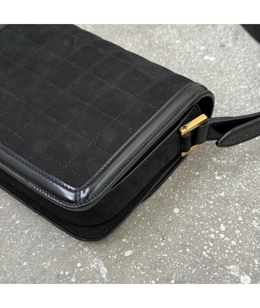 SAINT LAURENT Черная замшевая сумка через плечо, фото 9