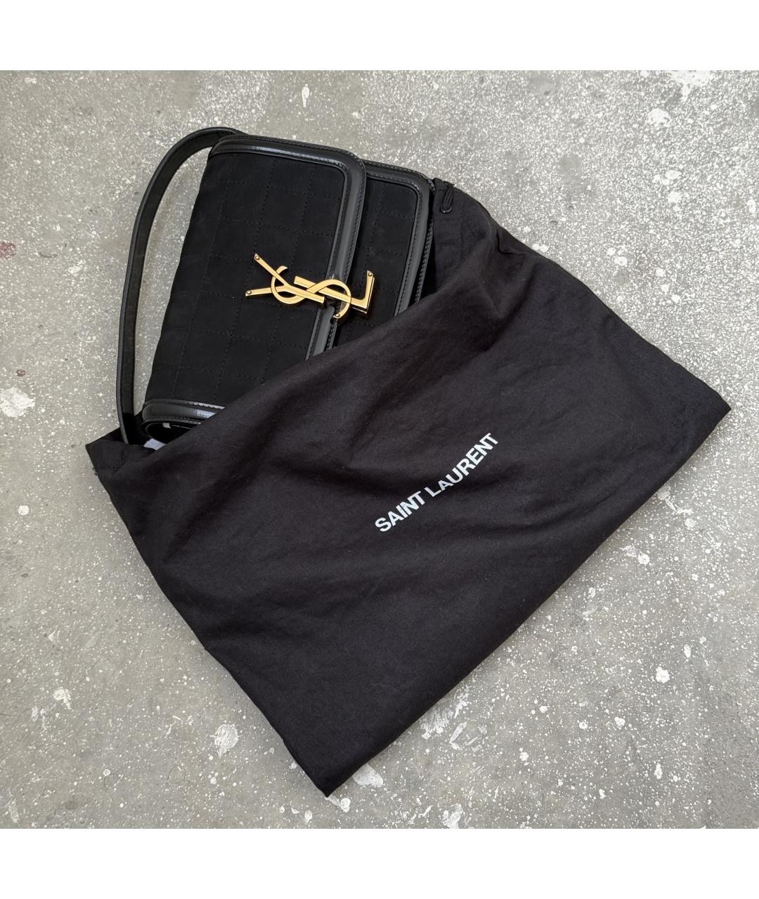 SAINT LAURENT Черная замшевая сумка через плечо, фото 4