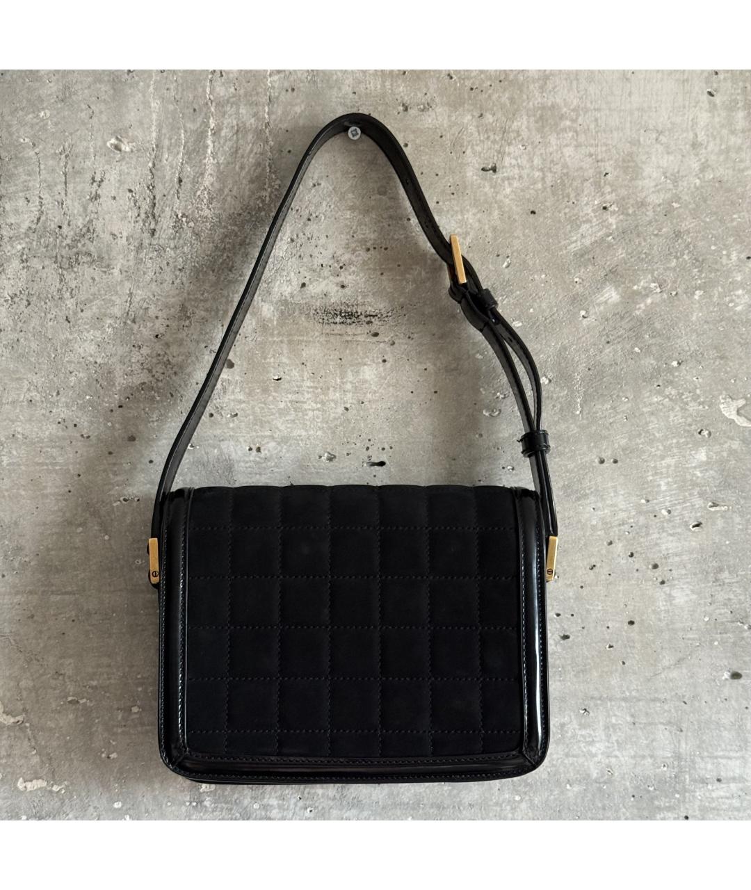SAINT LAURENT Черная замшевая сумка через плечо, фото 3