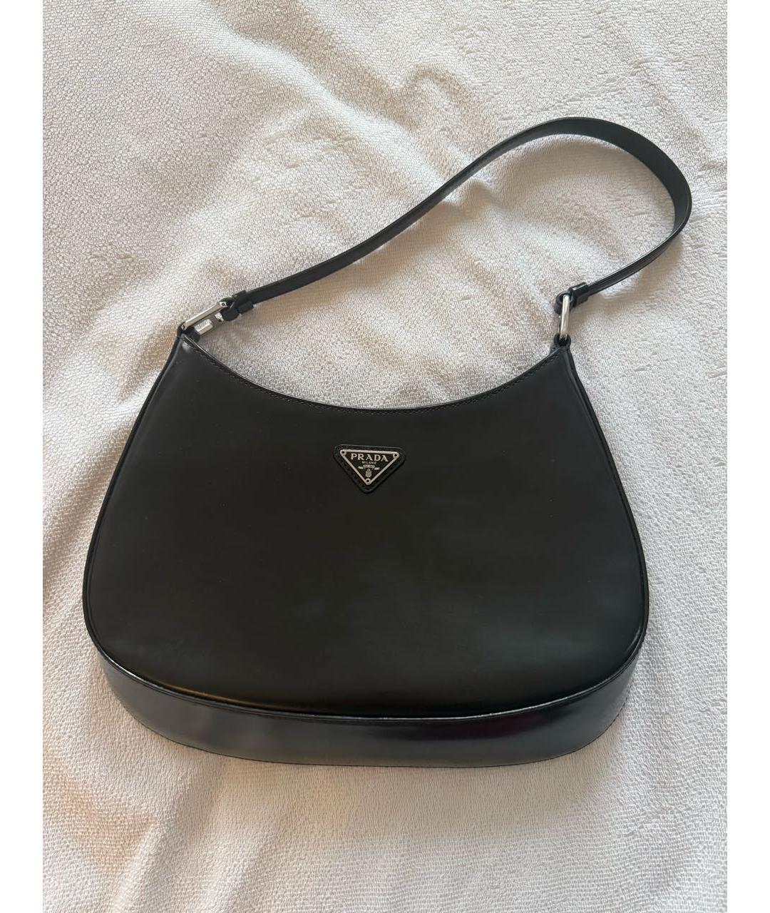 PRADA Черная кожаная сумка через плечо, фото 7