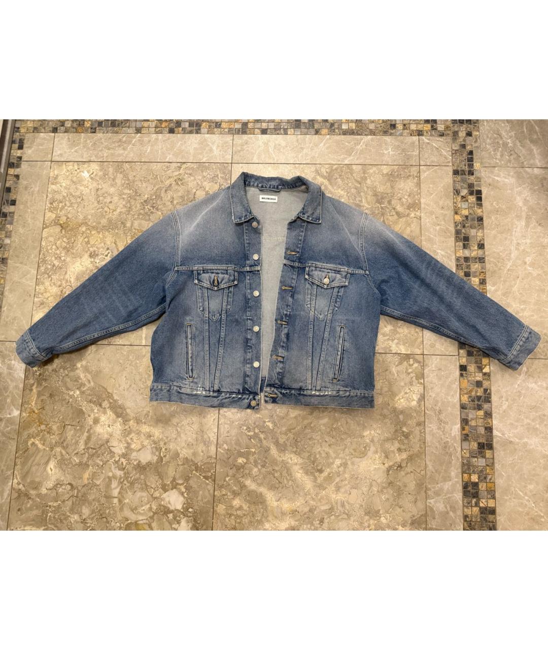 BALENCIAGA Синяя деним куртка, фото 5