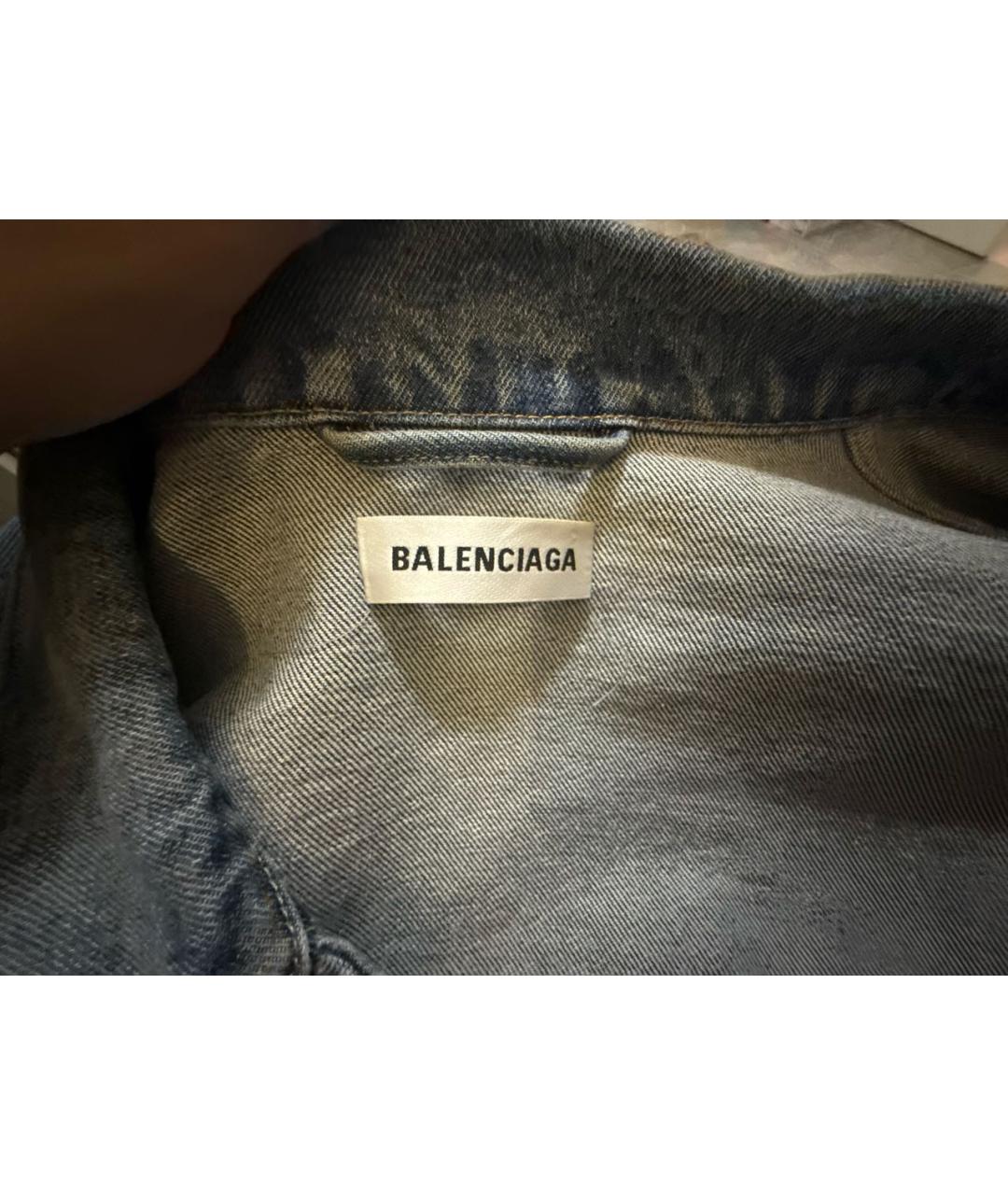 BALENCIAGA Синяя деним куртка, фото 3