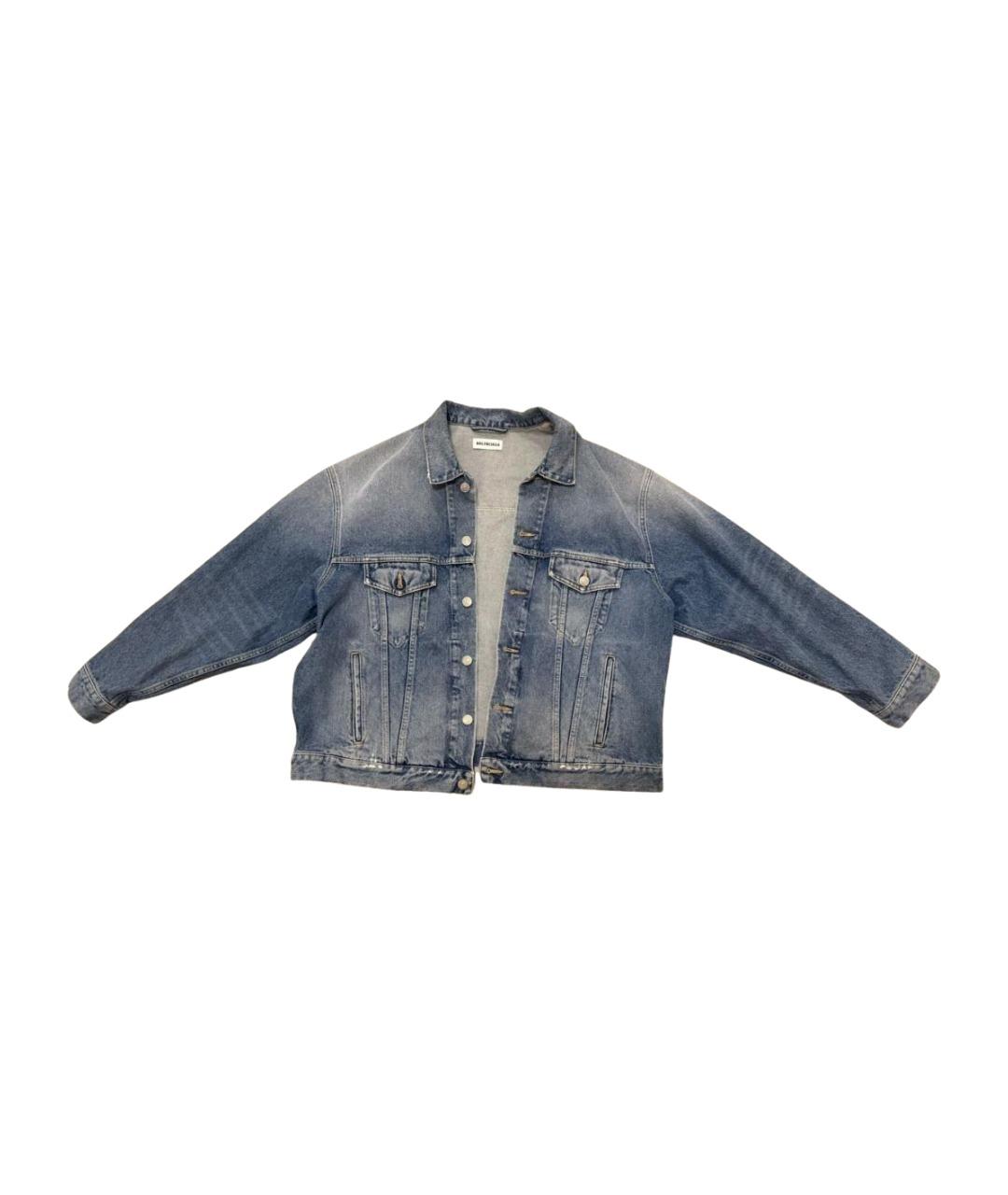 BALENCIAGA Синяя деним куртка, фото 1