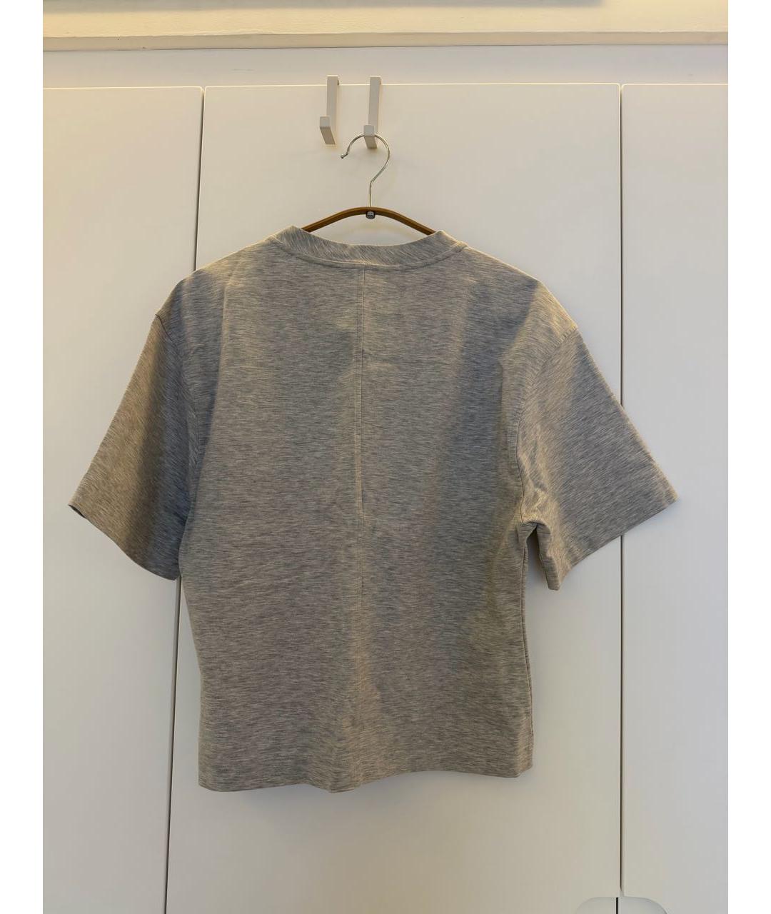 BRUNELLO CUCINELLI Серая хлопковая футболка, фото 2