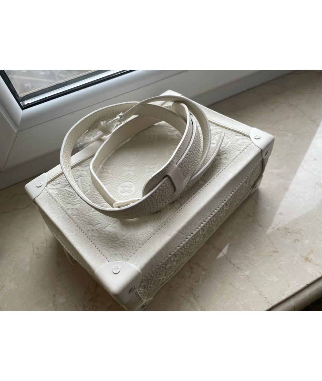 LOUIS VUITTON Белая кожаная сумка через плечо, фото 6