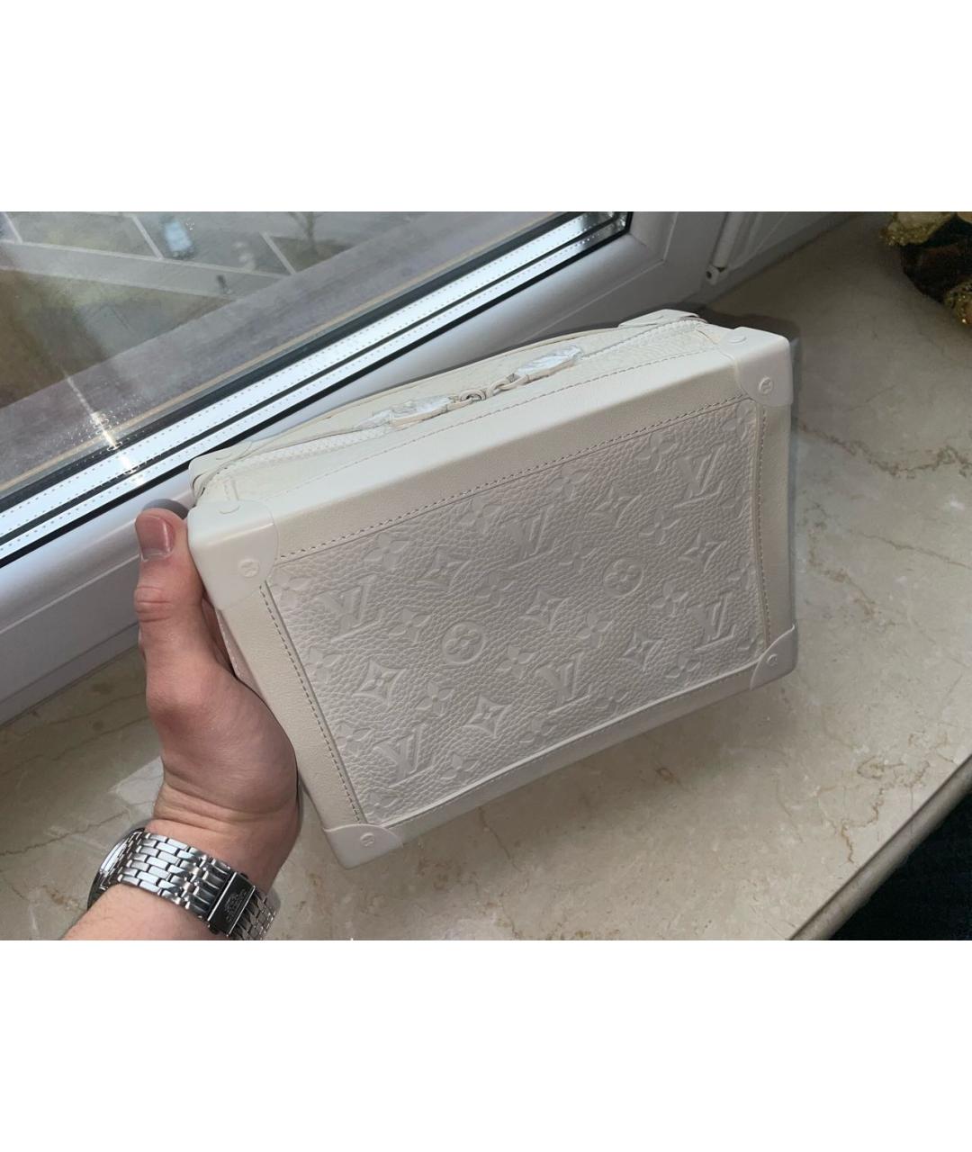 LOUIS VUITTON Белая кожаная сумка через плечо, фото 2