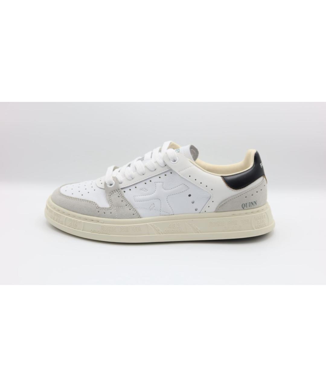 PREMIATA Белые кожаные низкие кроссовки / кеды, фото 2