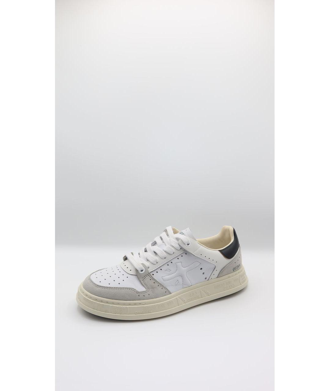 PREMIATA Белые кожаные низкие кроссовки / кеды, фото 3