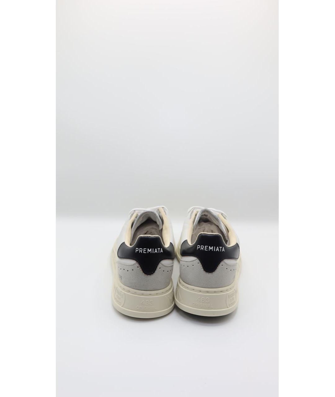 PREMIATA Белые кожаные низкие кроссовки / кеды, фото 8