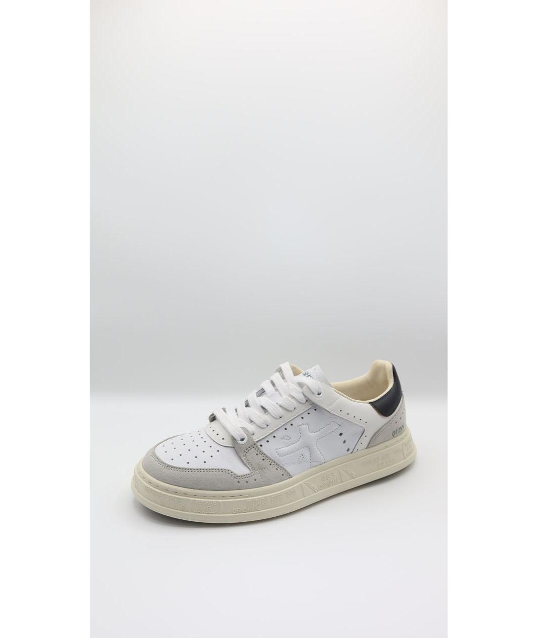 PREMIATA Белые кожаные низкие кроссовки / кеды, фото 4