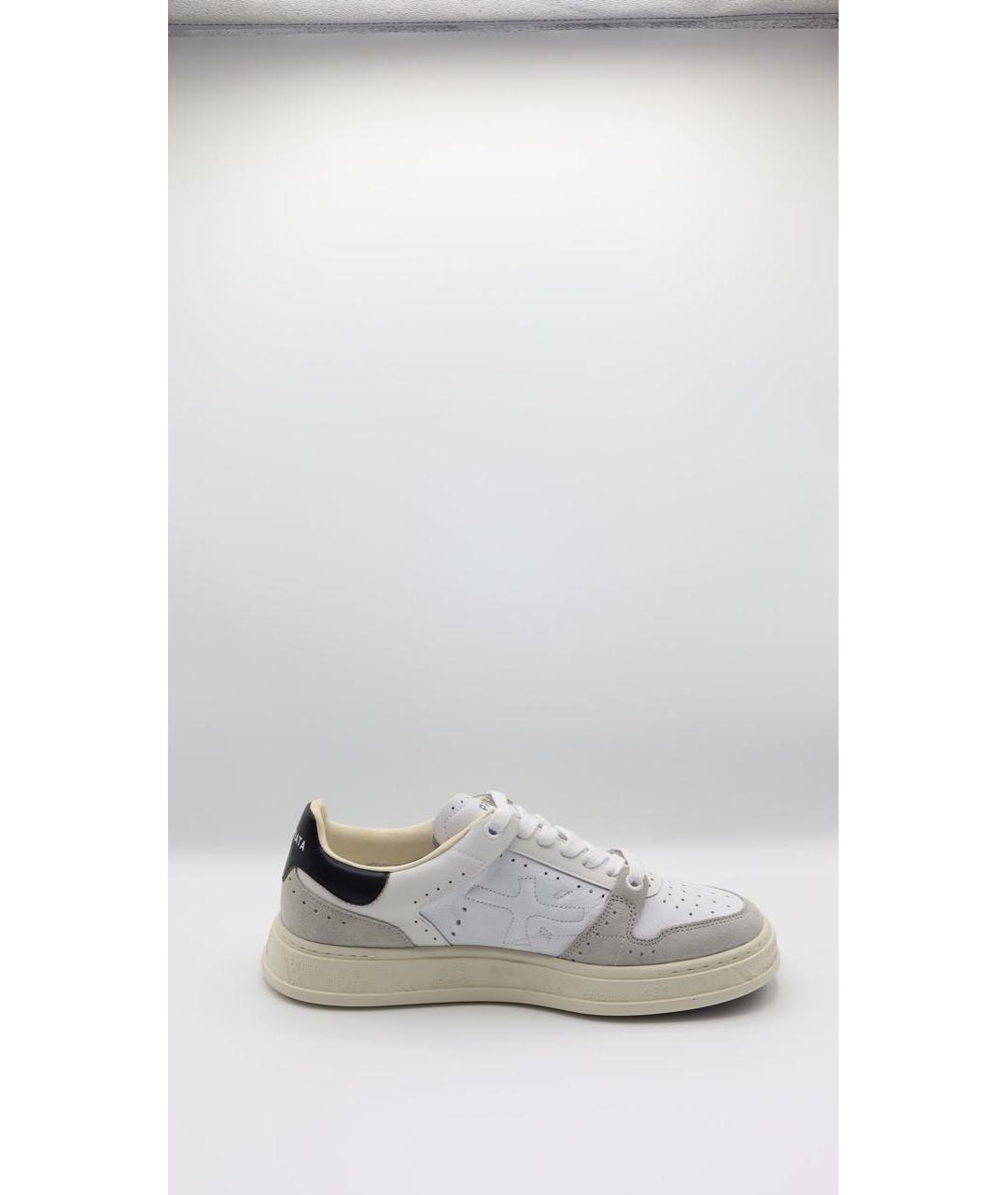 PREMIATA Белые кожаные низкие кроссовки / кеды, фото 5