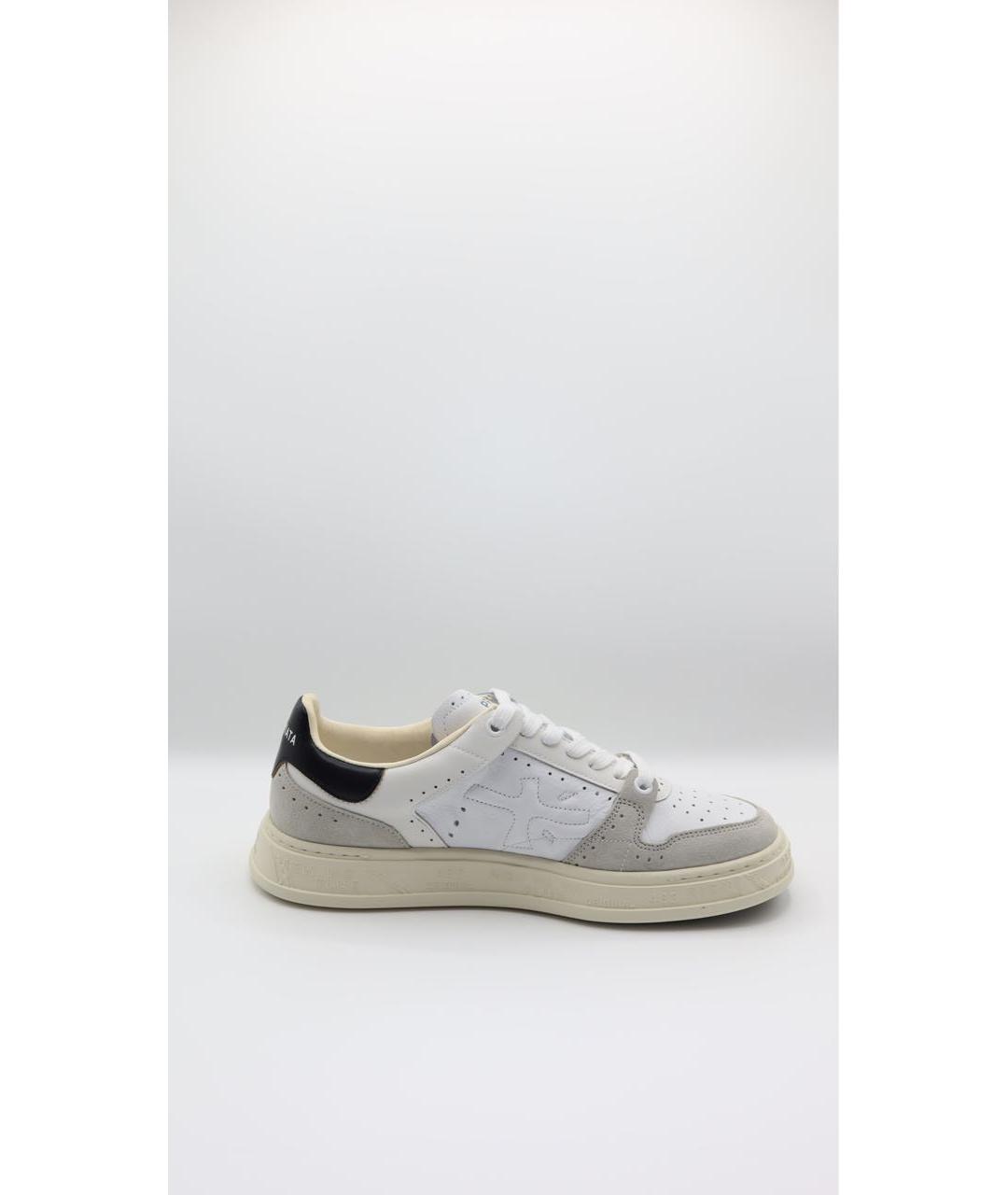 PREMIATA Белые кожаные низкие кроссовки / кеды, фото 6