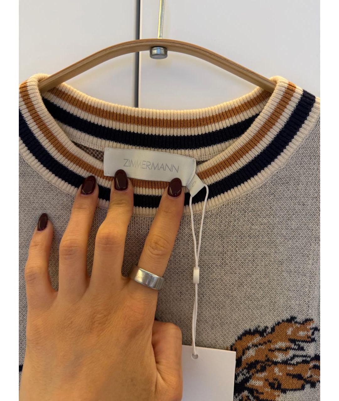 ZIMMERMANN Бежевый шерстяной костюм с юбками, фото 2