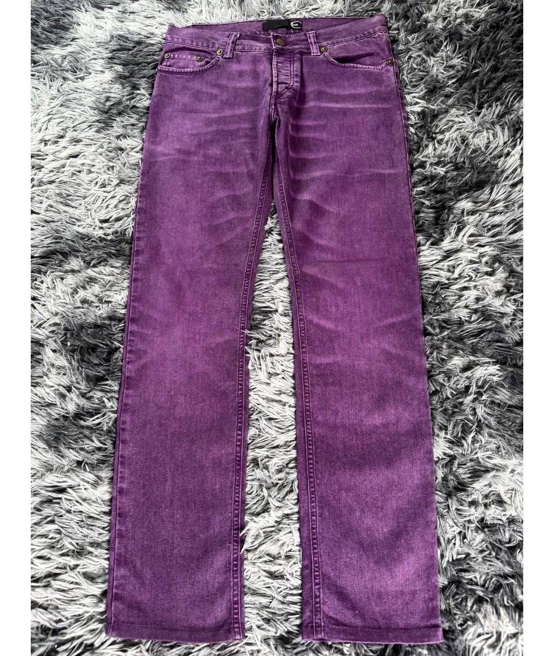 JUST CAVALLI Фиолетовые хлопковые джинсы скинни, фото 7