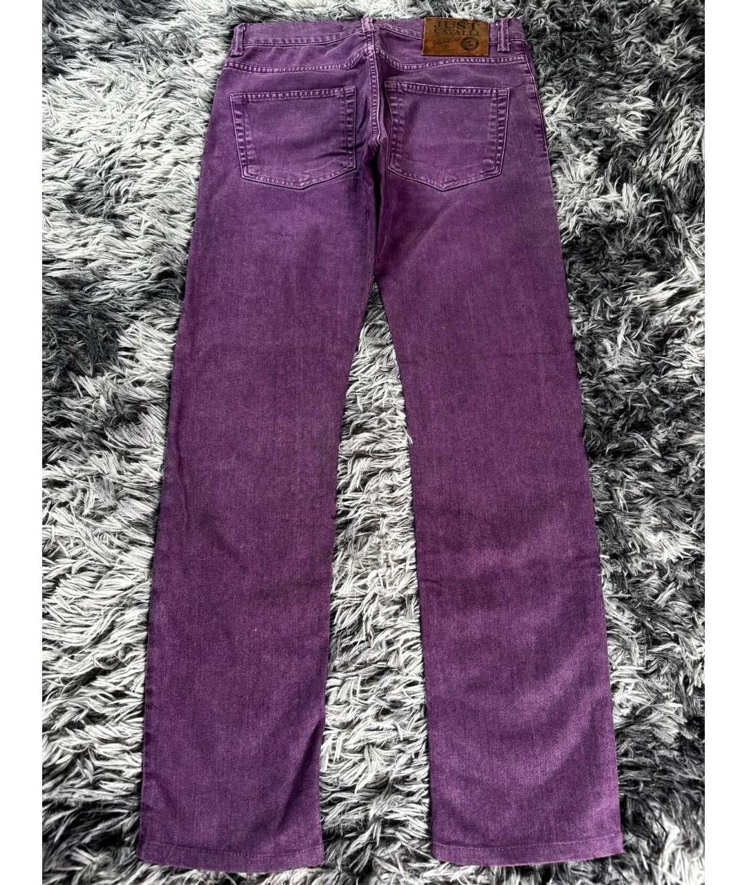 JUST CAVALLI Фиолетовые хлопковые джинсы скинни, фото 4