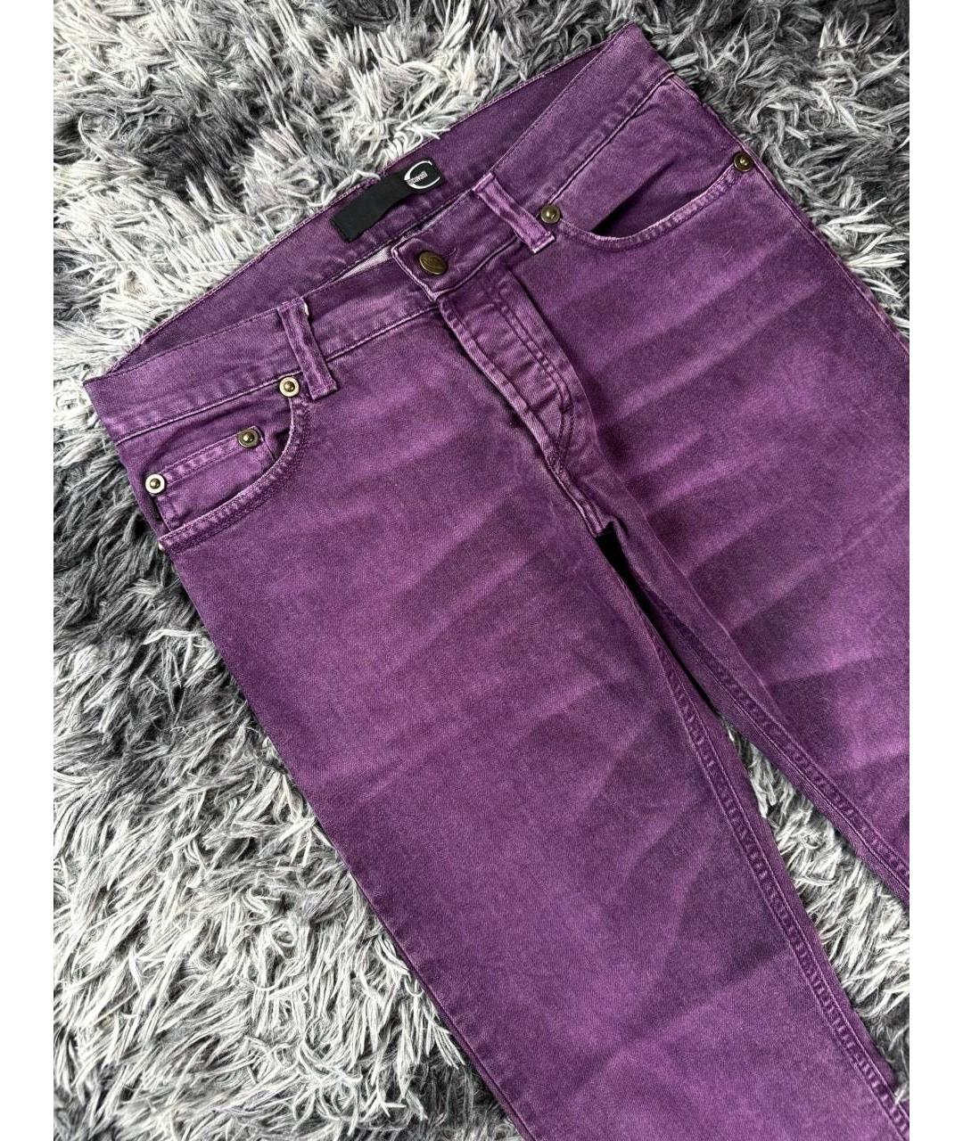 JUST CAVALLI Фиолетовые хлопковые джинсы скинни, фото 3