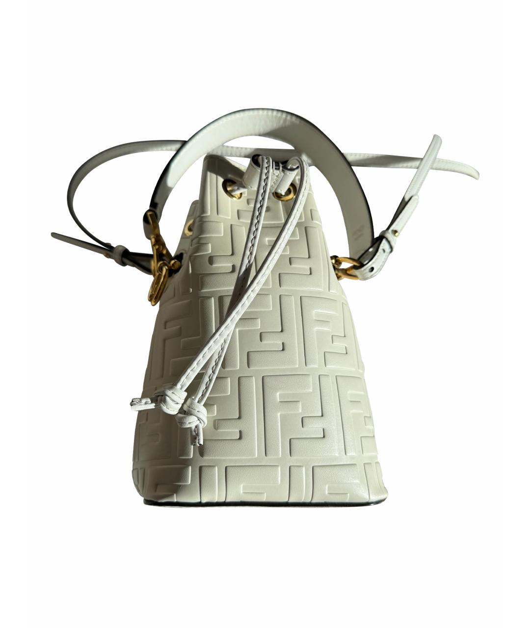 FENDI Белая кожаная сумка через плечо, фото 1