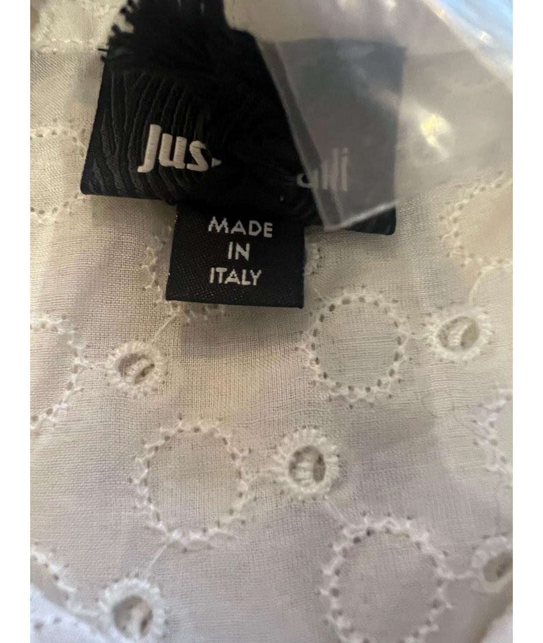 ROBERTO CAVALLI Белая хлопковая блузы, фото 6